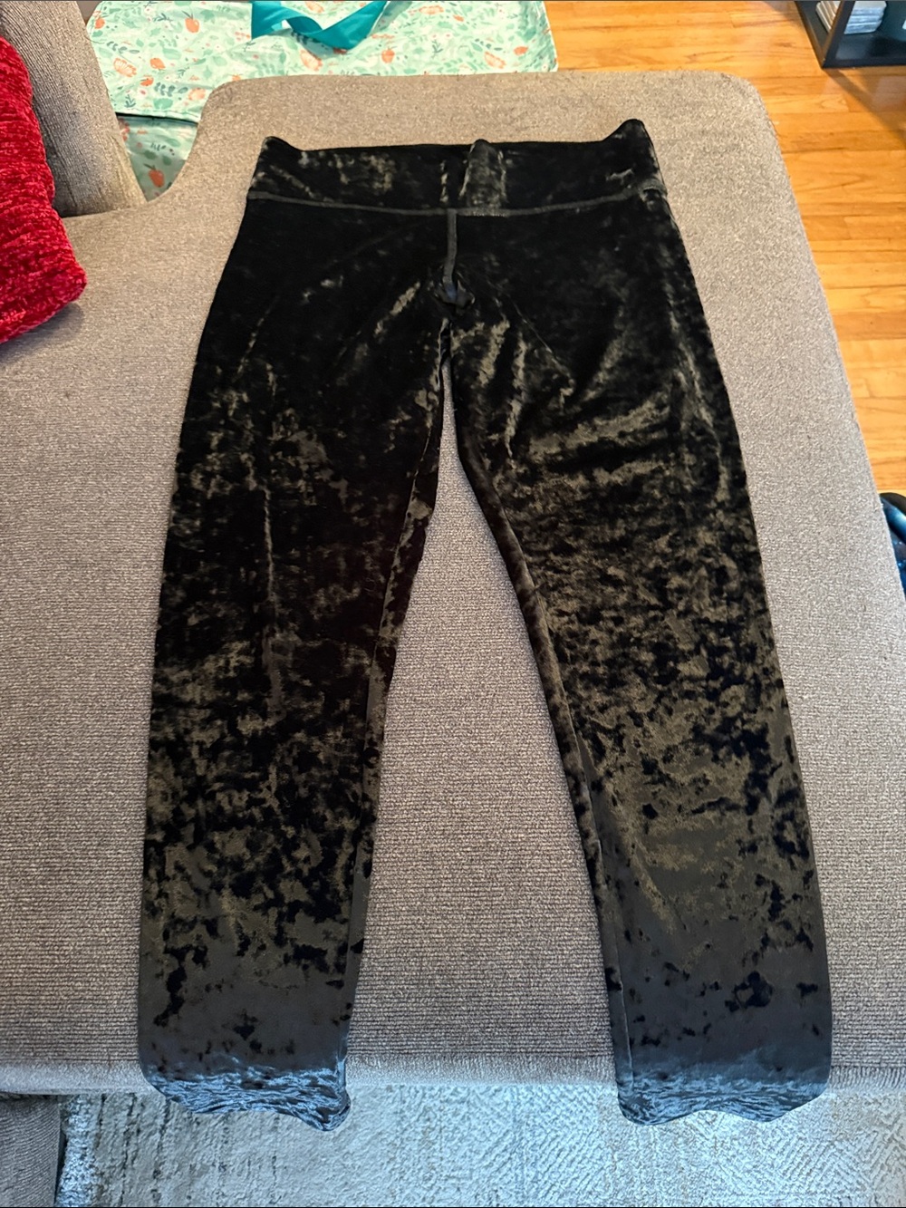 Victoria’s Secret PINK Ultimate Black Velvet Leggings -Soft Stretch Sz L Bottoms